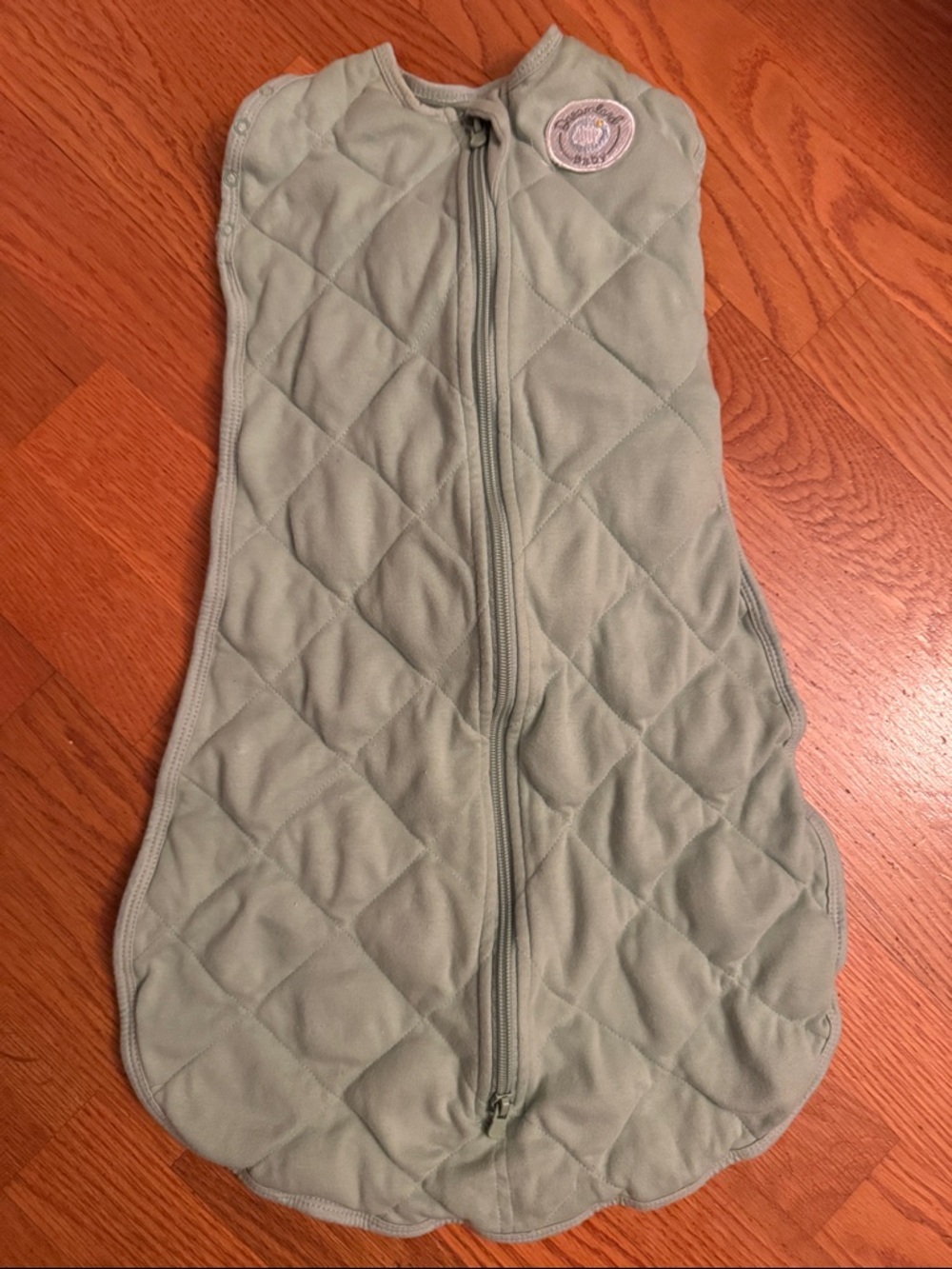 Neutral Green Quilted Baby Sleep Sack Swaddle